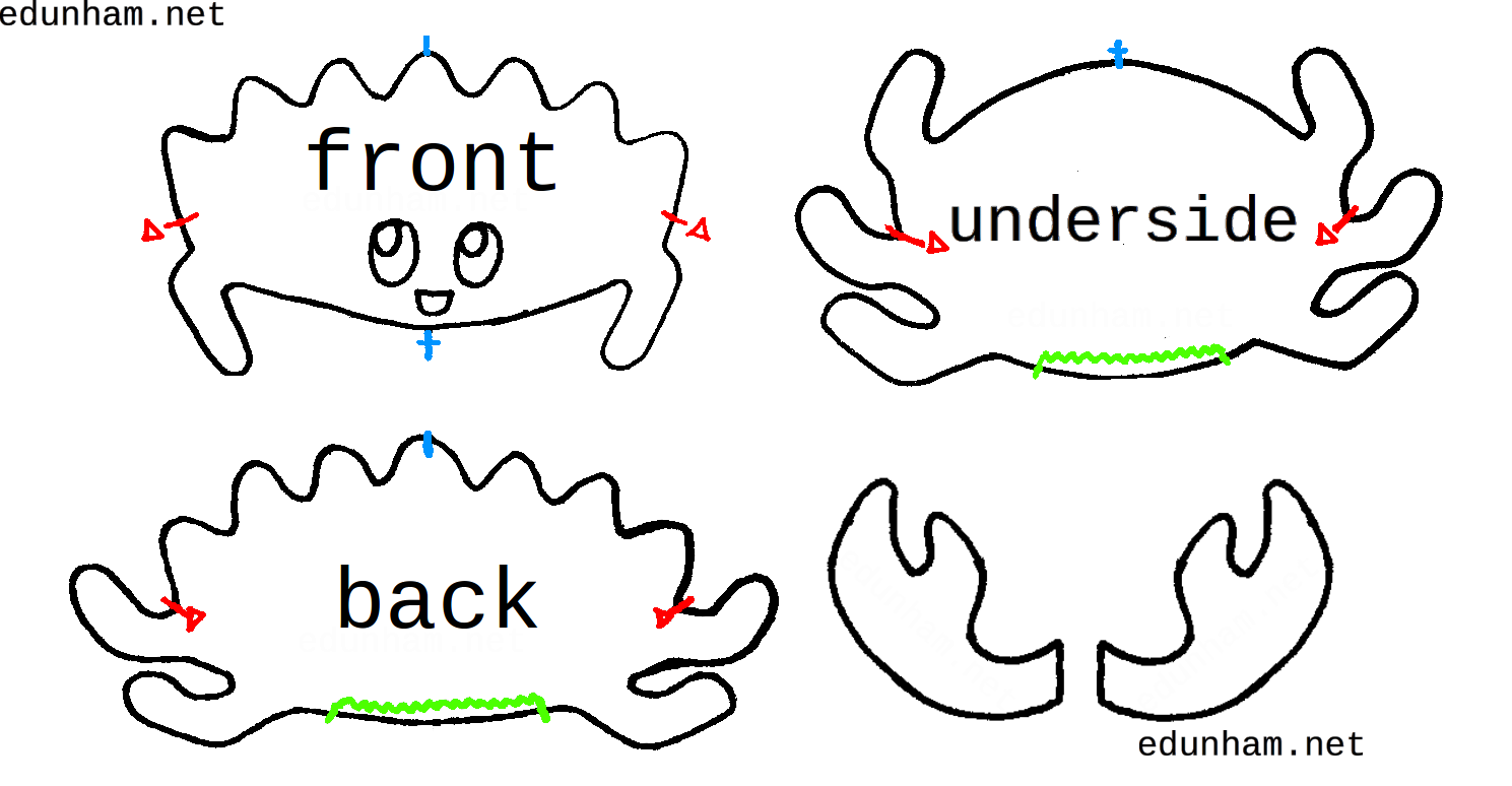 Crab plush hot sale pattern